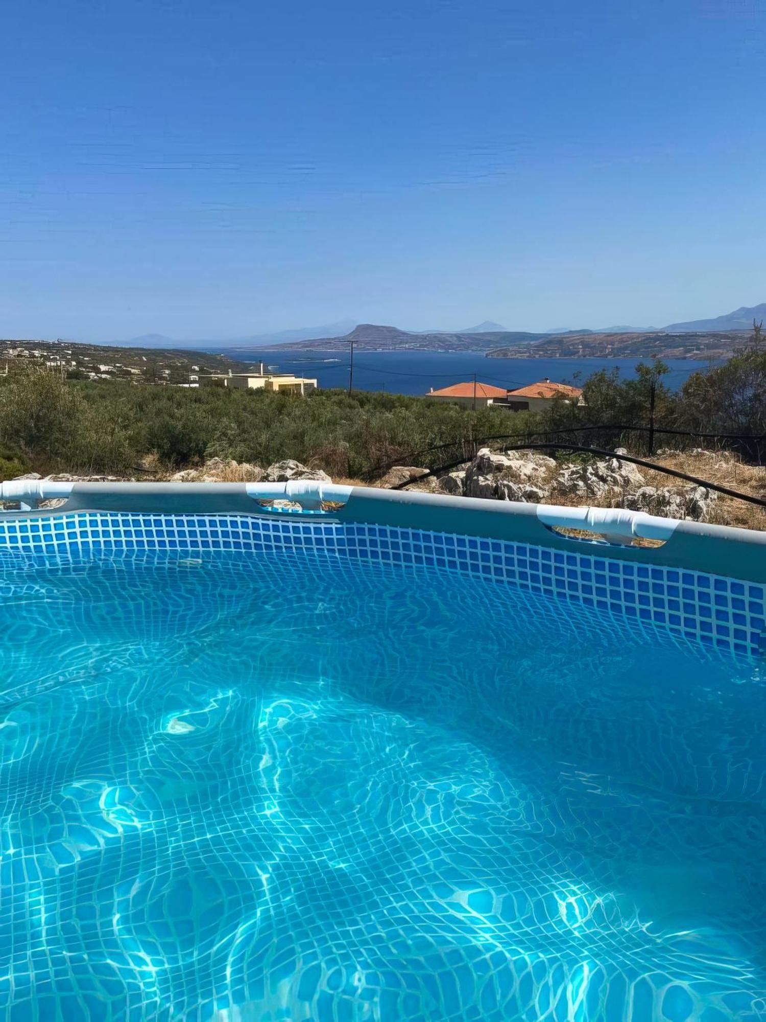 Souda Bay View With Private Pool Near Chania City Exteriér fotografie